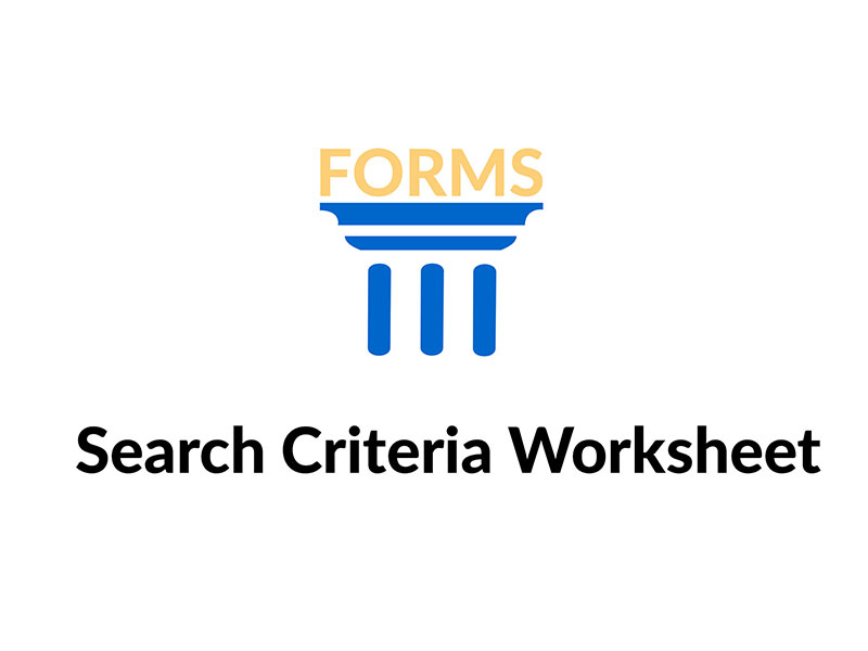 College Search Criteria Worksheet